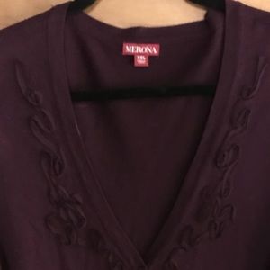 Eggplant cardigan